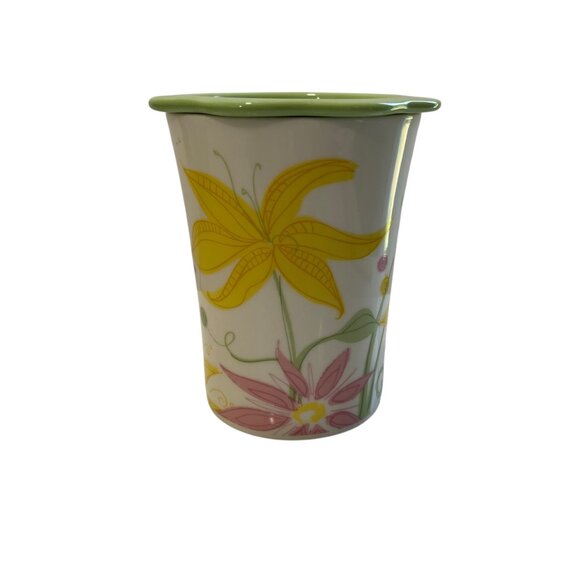 Starbucks Spring Floral Pink Flowers Ceramic Coffee Mug Cup w/ Coaster Lid 13 oz - Picture 4 of 9